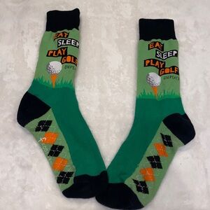 Golf-Themed Green Casual Socks